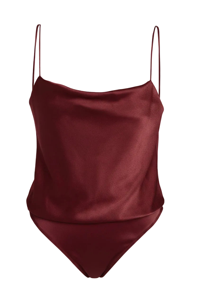 Alice &amp; Olivia Burgundy Bodysuit- XS
