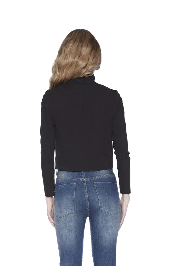 Alice + Olivia Addison Embellished Bow Crop Jacket Black Blazer - XS