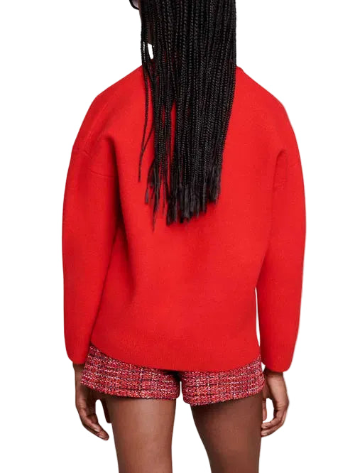 Maje Micollege Patched knit cardigan - 1