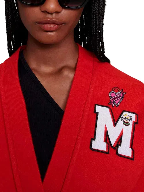 Maje Micollege Patched knit cardigan - 1