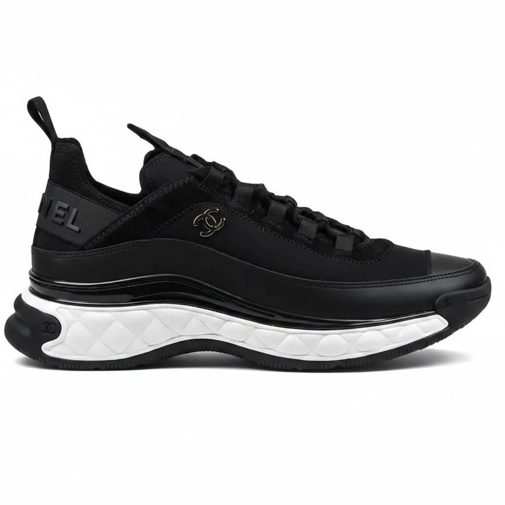 Chanel Velvet Calfskin Mixed Fibers CC Sneakers - 41