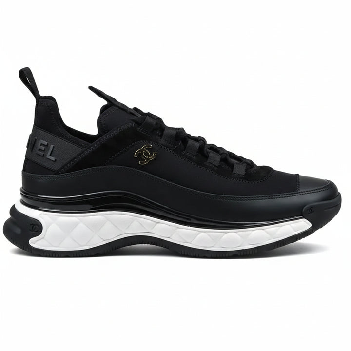 Chanel Velvet Calfskin Mixed Fibers CC Sneakers - 41
