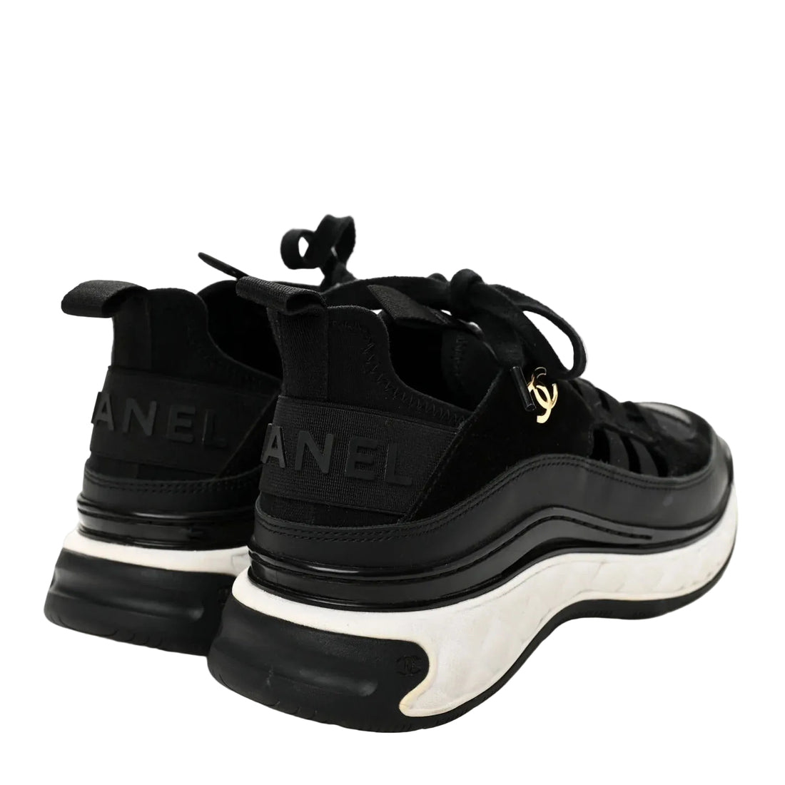 Chanel Velvet Calfskin Mixed Fibers CC Sneakers - 41