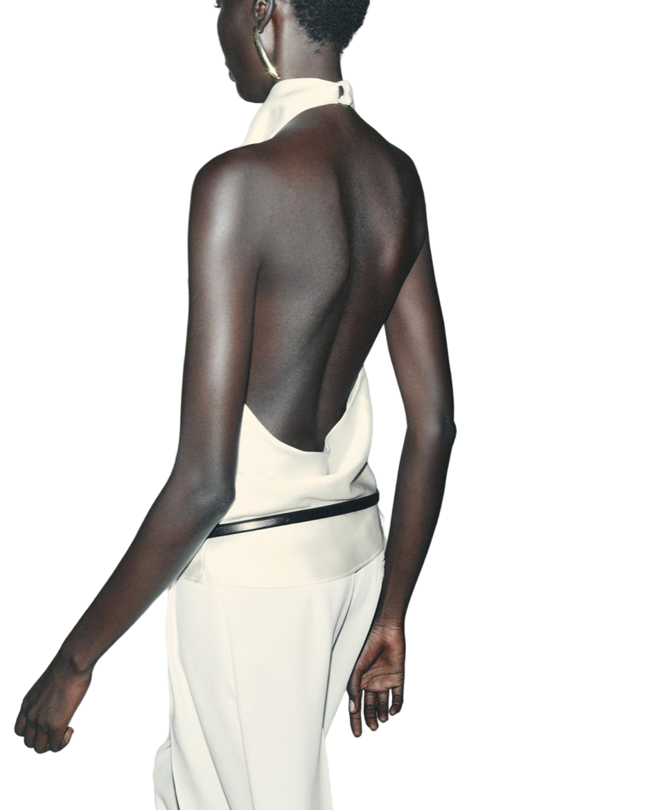 Zara Satin Effect Halter Top - XS