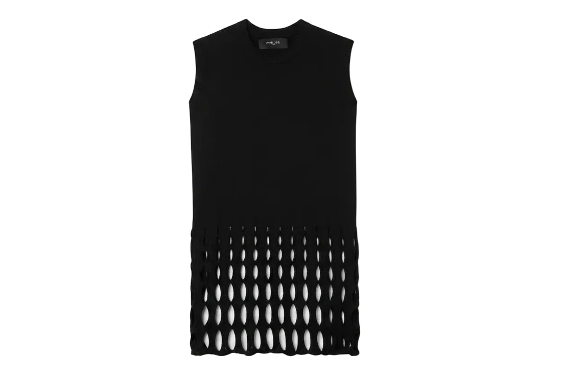 Derek Lam Openwork Knit Sleeveless Top - P