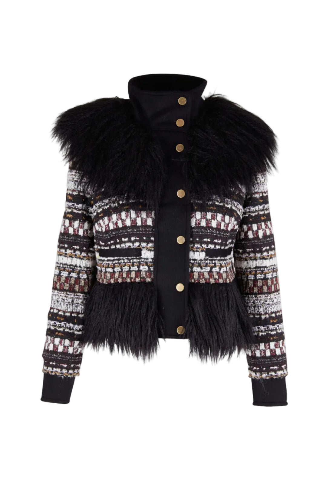 Veronica Beard Nelway Knit Faux-Fur Coat - XS