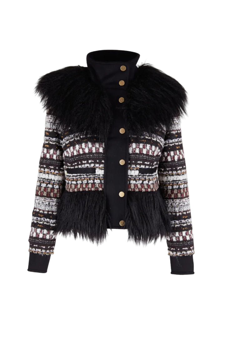 Veronica Beard Nelway Knit Faux-Fur Coat - XS