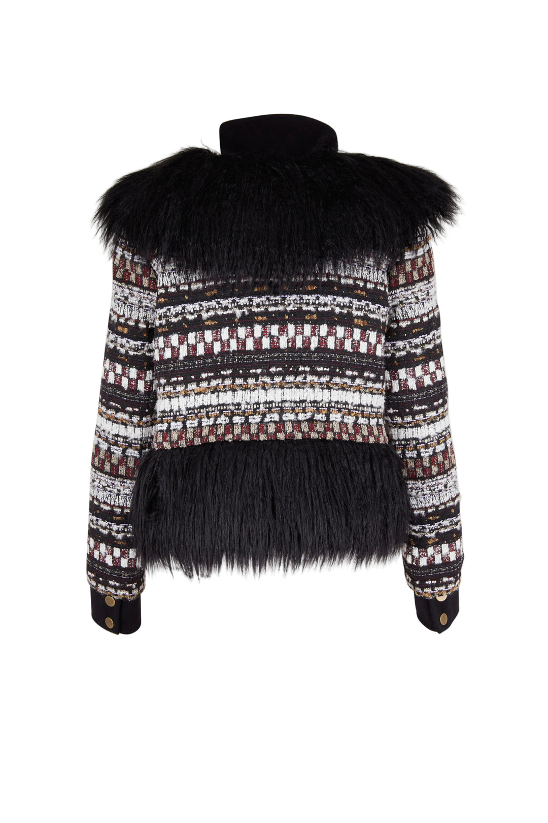 Veronica Beard Nelway Knit Faux-Fur Coat - XS