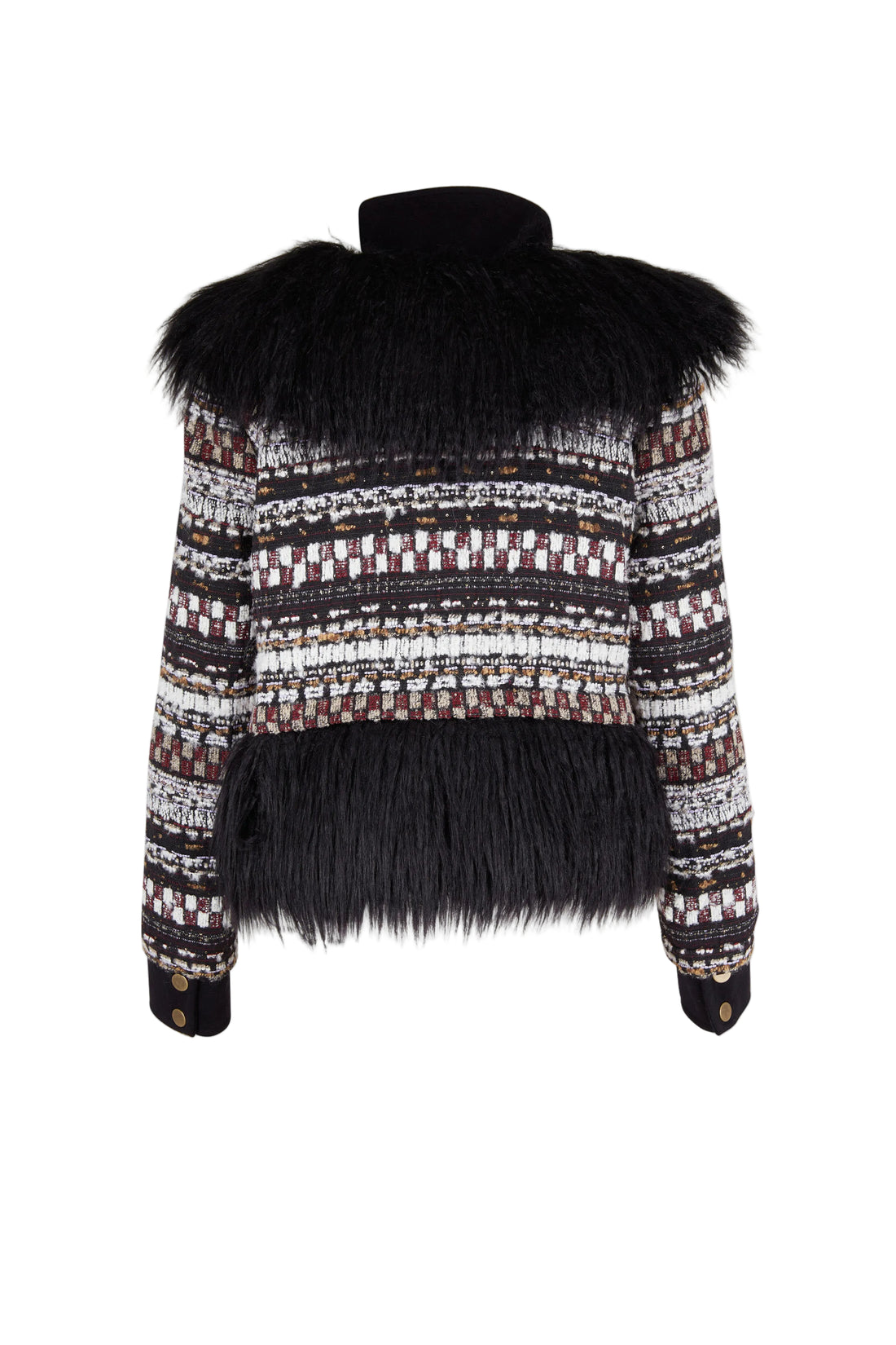 Veronica Beard Nelway Knit Faux-Fur Coat - XS