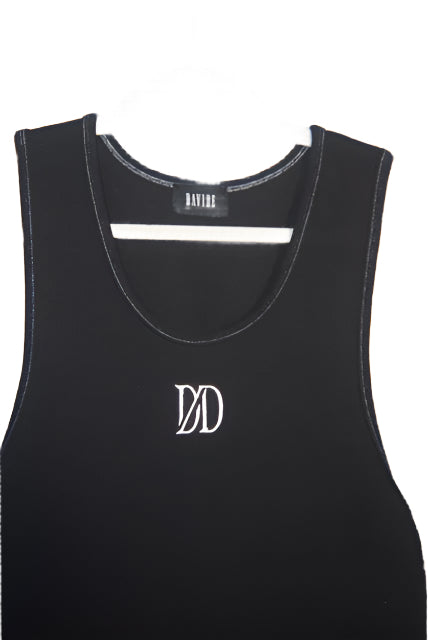 DAVIDE  BLACK ICON LOGO TANK   SIZE: XL