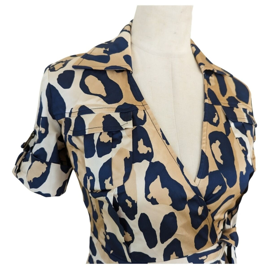 DIANE VON FURSTENBERG SAMARA ANIMAL PRINT WRAP DRESS