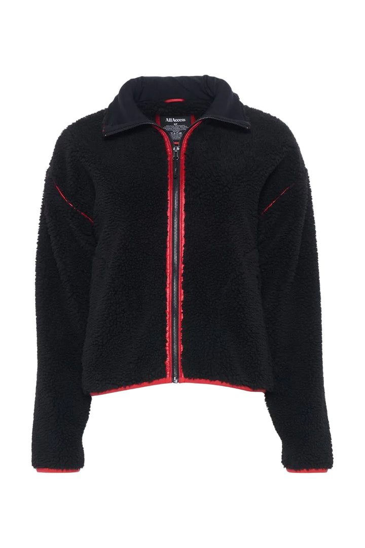 Bandier All Access Black Sherpa Cropped Fleece - XS