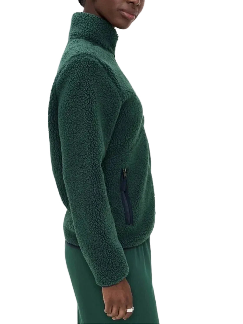 Splits59 Harris Sherpa Jacket in Military/Indigo Green - XS