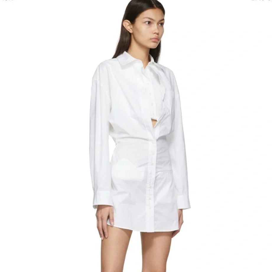 Jacquemes White La Robe Le Splash Baunhilha Dress - 36
