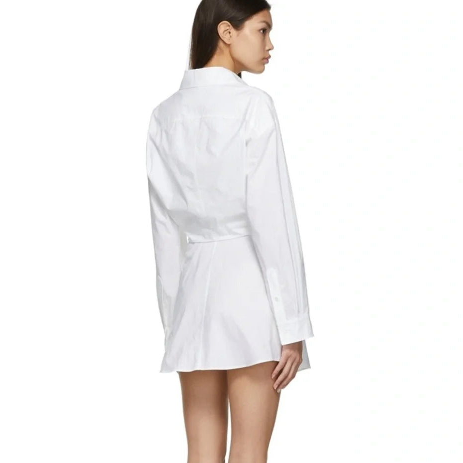 Jacquemes White La Robe Le Splash Baunhilha Dress - 36