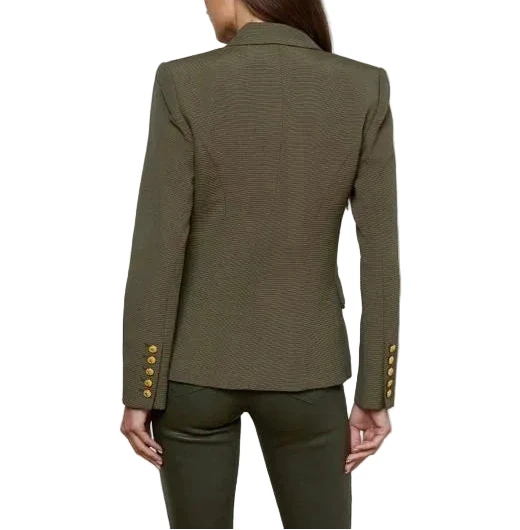 L'Agence Green Kenzie Double-Breasted Blazer - S