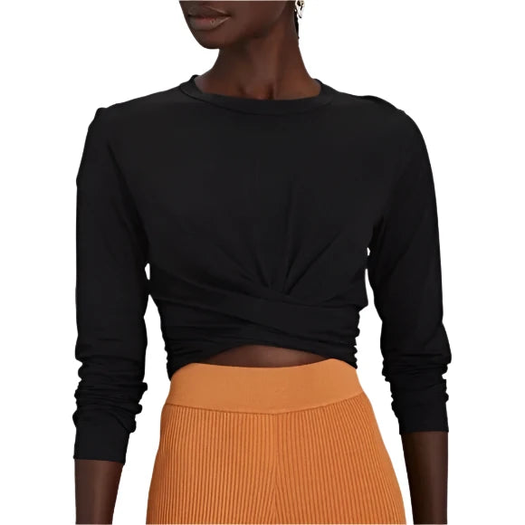 ALC Crew Neck Long Sleeve Crop Top- XS