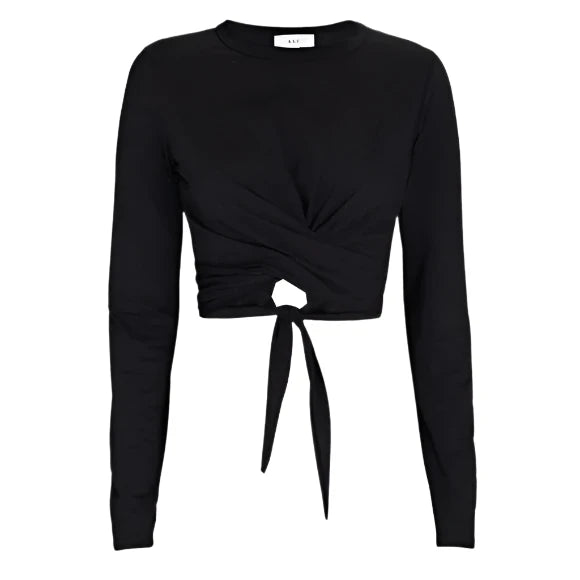 ALC Crew Neck Long Sleeve Crop Top- XS