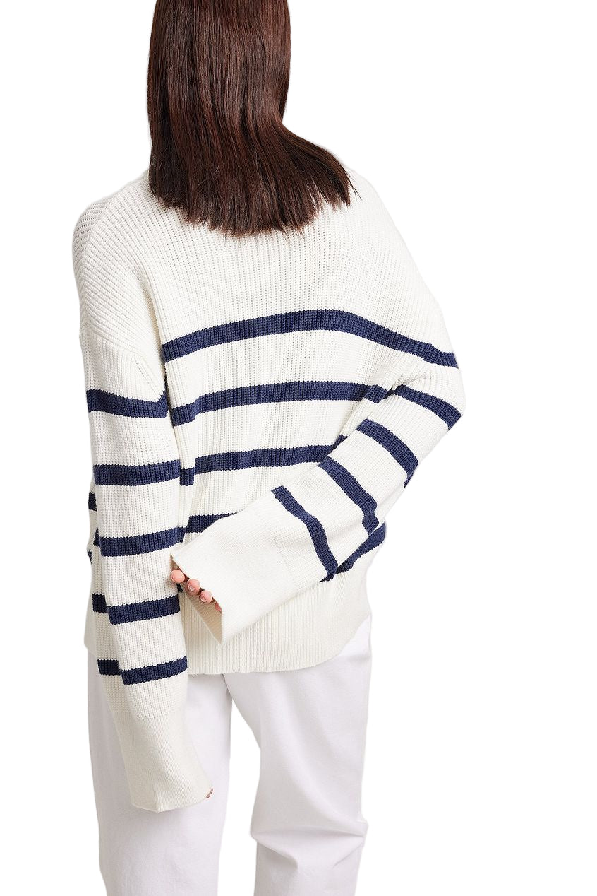 NA-KD Knitted Striped Sweater - S