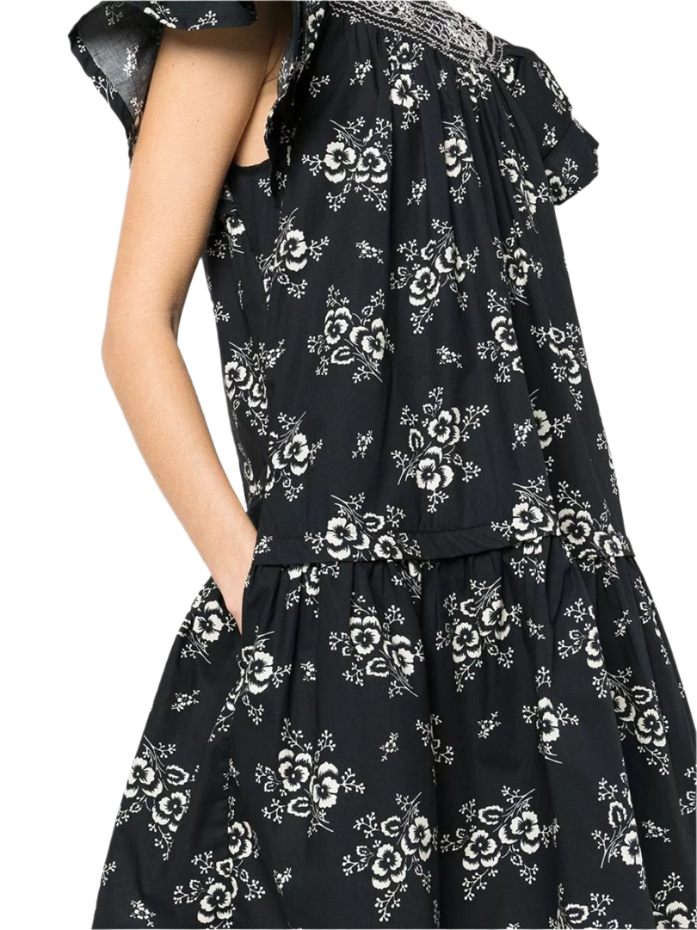 Sea New York Alessia Floral Smocked Tunic Dress - XS