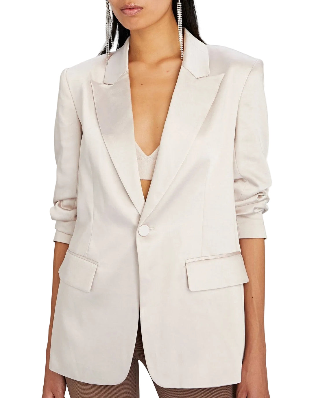 A.L.C. Bishop II Satin Blazer in Pink Tint- 0