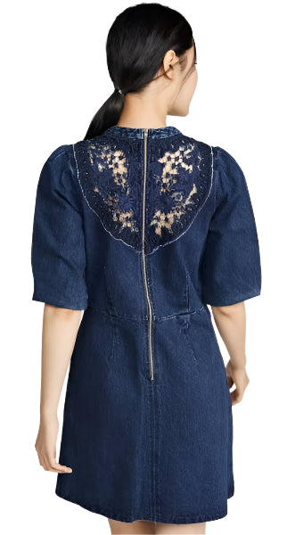 Sea New York Olivia Soutach Trim Denim Mini Dress - 6