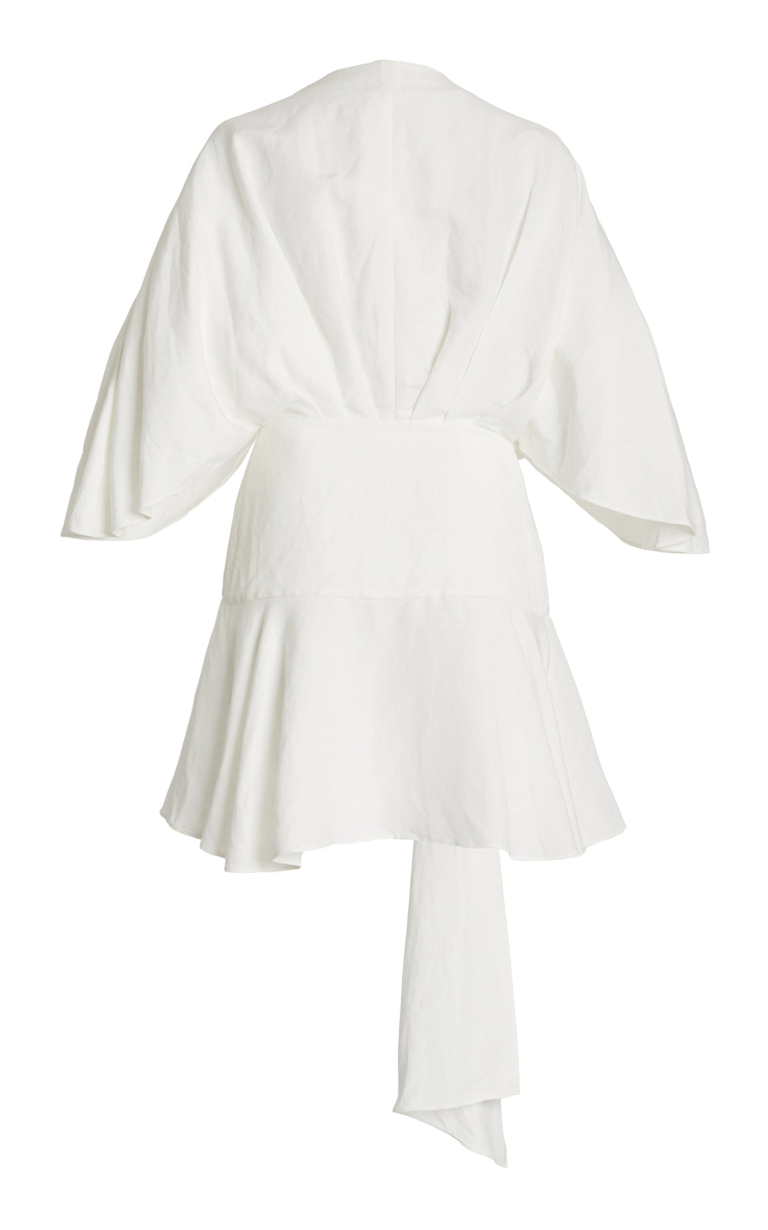 Significant Other Olivia Linen-Blend Mini Wrap Dress- Size 4