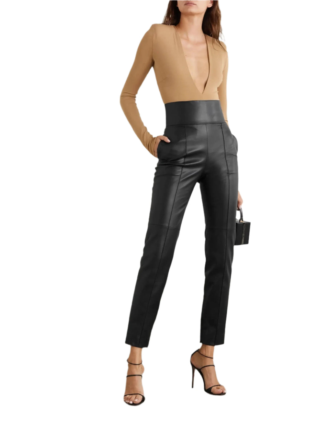 Alexandre Vauthier Black Leather Pants- Size Medium